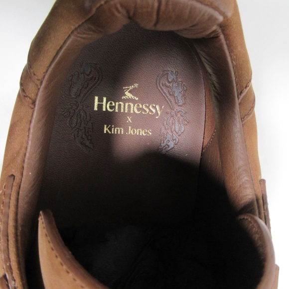 Hennessy x Kim Jones Men\'s Low Top Suede Leather Sneakers Brown 8 US M / 7 UK main image 9